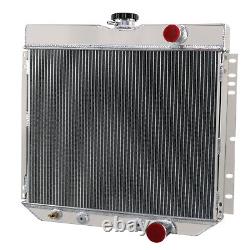 3 Rows Radiator+Shroud+Fan+Relay For 1966-1970 66 Ford Mustang Cougar XR7 Falcon