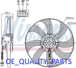 Radiator Fan Cooling Electric Cooler 85549 for Skoda Fabia Roomster