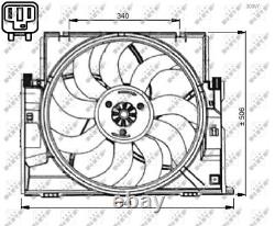 Radiator Fan fits BMW 118 F20, F21 1.6 2011 on N13B16A Cooling NRF 17427600557