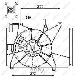 Radiator Fan fits MAZDA 2 DE5FS 1.5 07 to 15 Cooling NRF 1680008310 ZJ3815025