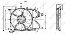 Radiator Fan fits OPEL CORSA C 1.4 00 to 09 Z14XE Cooling NRF 1341331 1341351