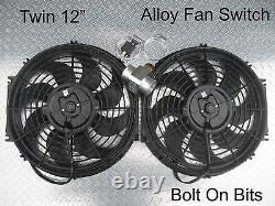 Twin 12 Radiator Fans Land Rover Defender V8 Cooling Electric Thermostat Switch
